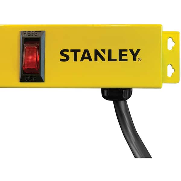 Stanley ShopMAX Pro 6-Outlet Surge-Protector Power Bar with 4 ft. Cord  31613 - The Home Depot
