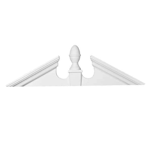 Ekena Millwork 55-5/8 in. x 4-1/2 in. x 12-7/8 in. Pitch 6/12 Acorn Pediment