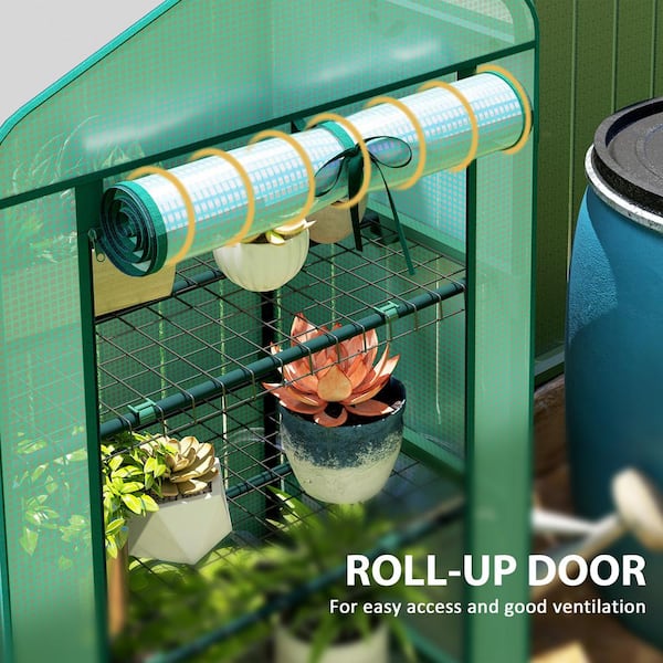 Outsunny 2.3 ft. x 1.64 ft. x 5.18 ft. Mini Portable Greenhouse