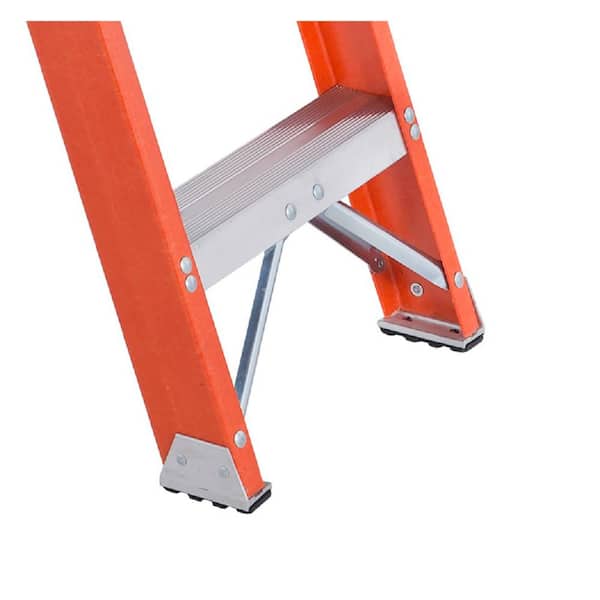 Louisville Ladder Cross Step 8 ft. Fiberglass Leaning Step Ladder (12 ft.  Reach), 300 lbs. Load Capacity, Type IA Duty Rating L-3080-08 - The Home  Depot
