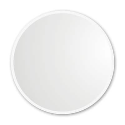 30 in. x 30 in. Rubber Framed Round Single Mirror in Black 30 in. x 30 in. Rubber Framed Round Single Mirror in Black
