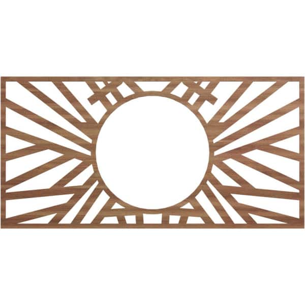 Ekena Millwork 0.25 in. D x 38 in. W x 38 in. H Wood (Walnut) Medallion Moulding