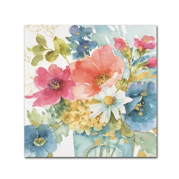 Trademark Fine Art 18 in. x 18 in. "My Garden Bouquet II" by Lisa Audit Printed Canvas Wall Art