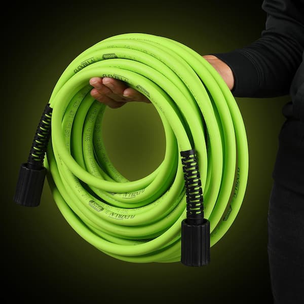 Flexzilla 1/4 in. x 50 ft. 3100 PSI M22 Fittings No Kink Flexible Pressure  Washer Hose HFZPW3450M - The Home Depot
