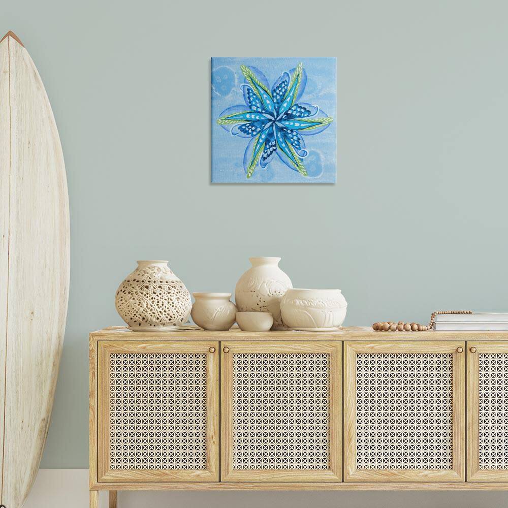 Star Shaped Abstract Flower by Liz Jardine Unframed Nature Graphic Art Print 24 in. x 24 in. price history on PriceWatchPro