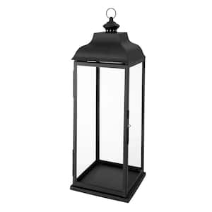 30 in. Traditional Black Steel Outdoor Patio Lantern