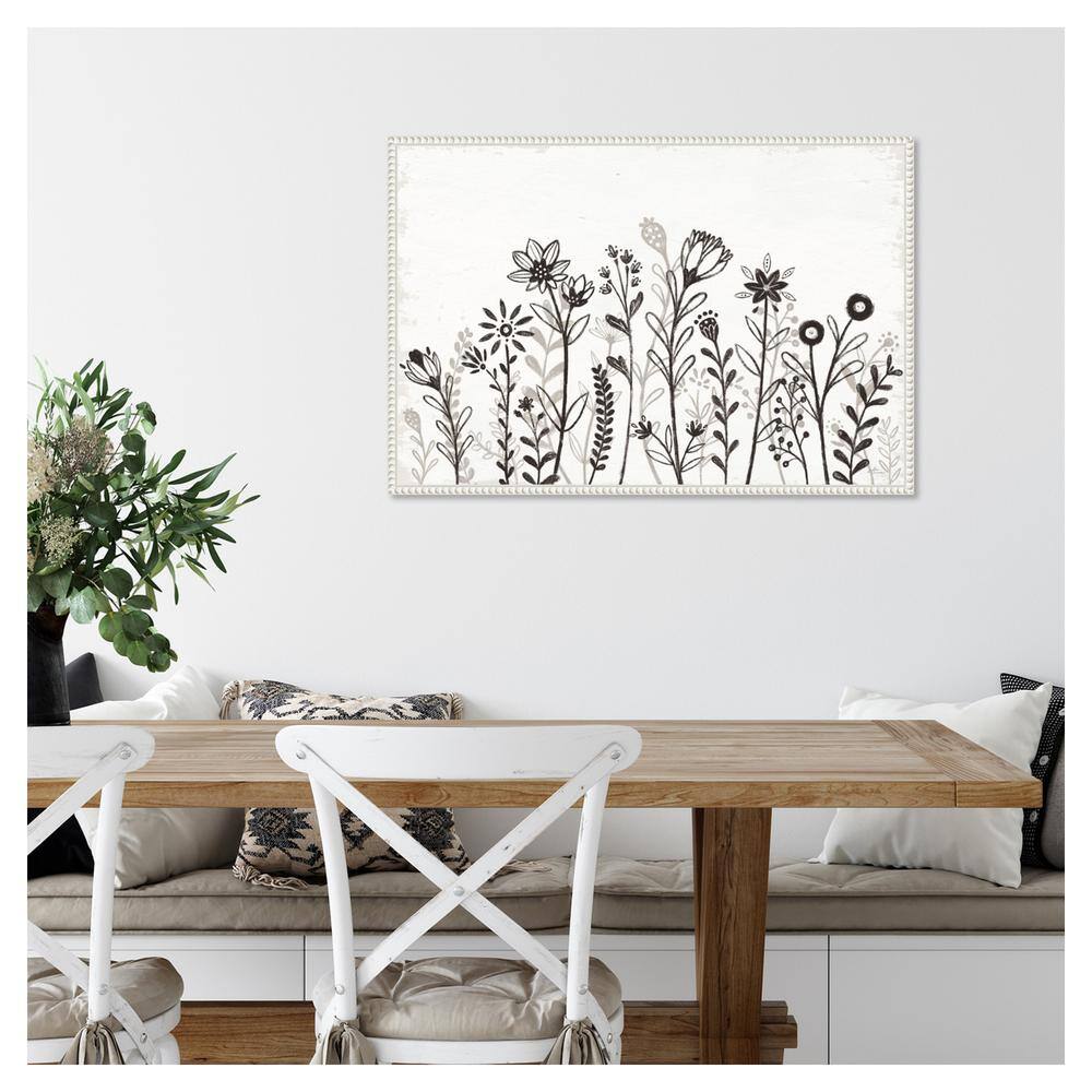 Amanti Art 33"x23" Our Nest IX Florals by Janelle Penner Framed Canvas Wall Art Print: Modern Botanical Lithograph, Polystyrene Frame