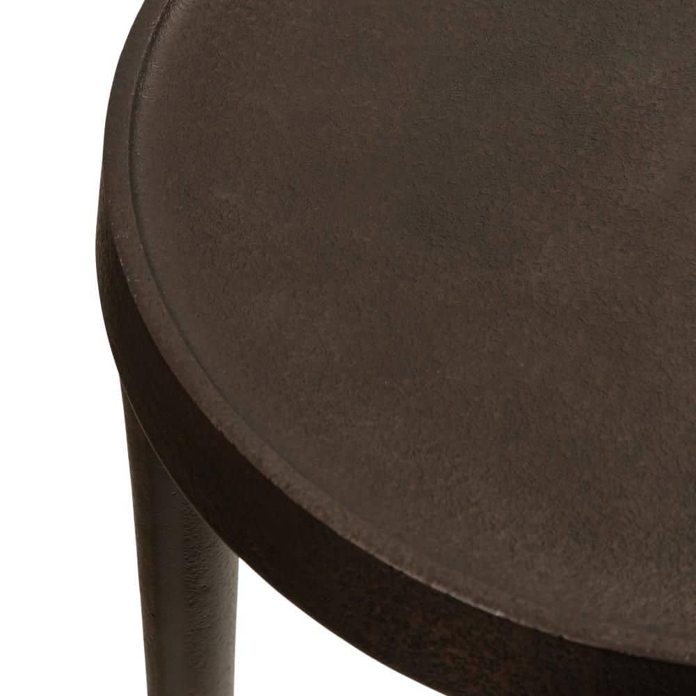 Rava 14 in. Bronze Round Metal End Table - thumbnail 8