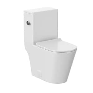 Lassen 1-Piece 1.28 GPF Siphon Jet Elongated Toilet in White