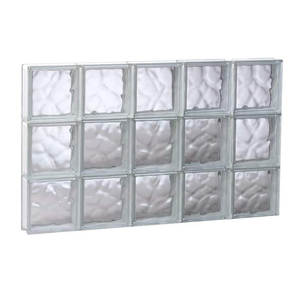 Clearly Secure 28.75 in. x 17.25 in. x 3.125 in. Frameless Non-Vented Wave Pattern Glass Block Window