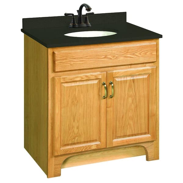 Design House Richland 30 in. W x 21 in. D Two Door Unassembled Vanity Cabinet Only in Nutmeg Oak