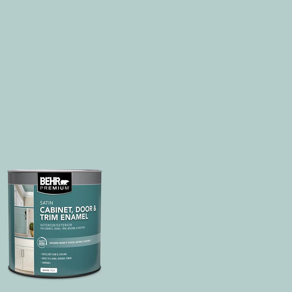 BEHR PREMIUM 1 qt. #PPU13-15 Clear Pond Satin Enamel Interior/Exterior ...