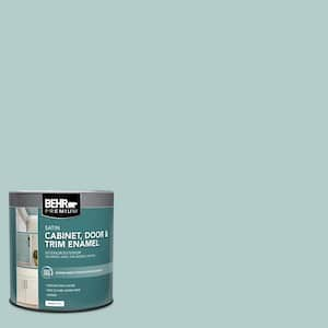 1 qt. #PPU13-15 Clear Pond Satin Enamel Interior/Exterior Cabinet, Door & Trim Paint