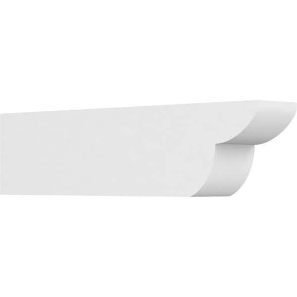 Ekena Millwork 4 in. x 6 in. x 24 in. Standard Crestline Architectural Grade PVC Rafter Tail Brace