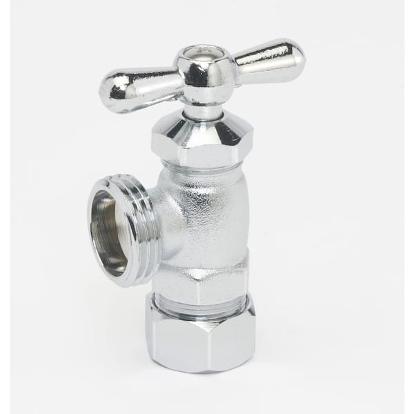 ProLine Series 1/2-in COMP Chrome-Plated Brass Front Operated Washing Machine Valve