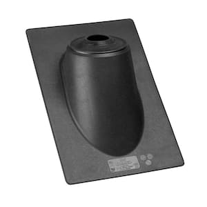 No-Calk 13 in. x 20 in. Plastic Hi Rise Vent Pipe Roof Flashing with 3 in. - 4 in. Adjustable Diameter