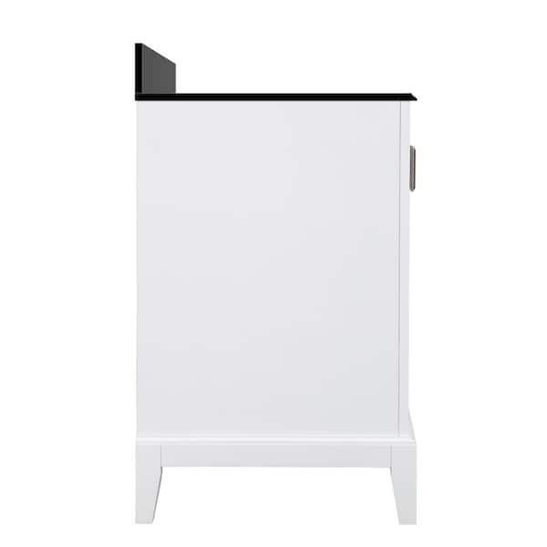Shaelyn 31 in. Single Sink Sink White Bath Vanity with White Cultured Marble Top (Assembled)