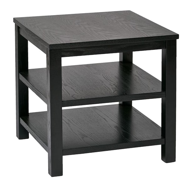 OSP Home Furnishings Merge Black End Table