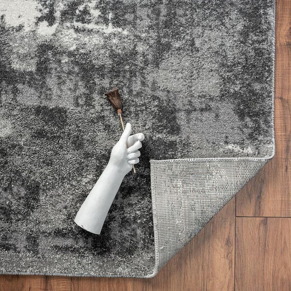 Quentisha Abstract Power Loom Polypropylene Area Rug in Gray 17 Stories Rug Size: Rectangle 2'8 x 4'11