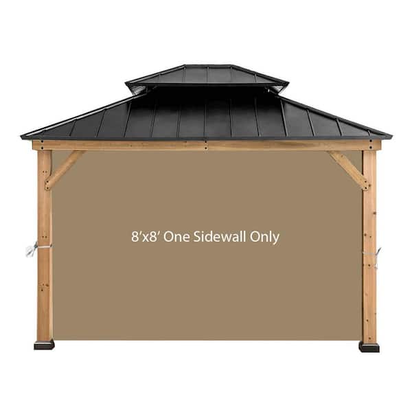 Terracemaster 8 ft. x 8 ft. Gazebo Sidewall Clearance 1P Sidewall Khaki