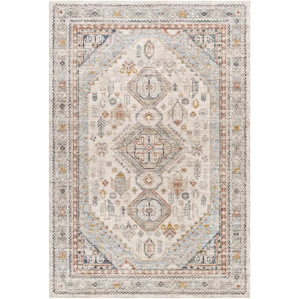 Livabliss Beckham Taupe Medallion 10 ft. x 14 ft. Indoor Area Rug