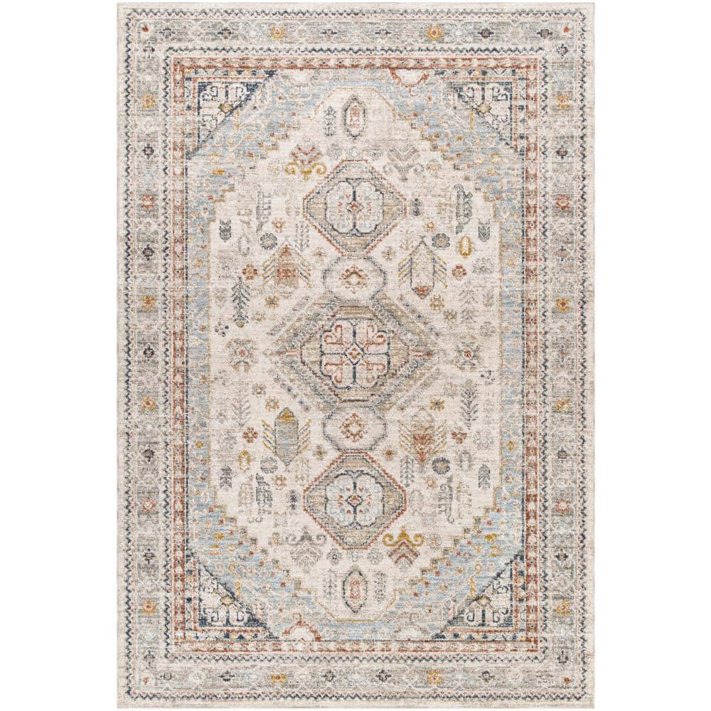 Livabliss Beckham Taupe Medallion 9 ft. x 12 ft. Indoor Area Rug ...