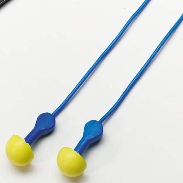 3M E-A-R EXPRESS Corded Yellow Pod Plugs Earplugs with Pillow Pack - NRR 25 dB (Case of 400-Pairs)