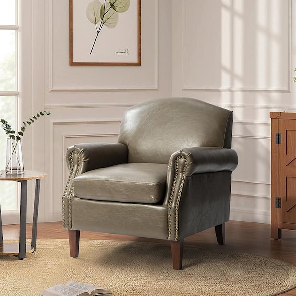 Big leather online armchair