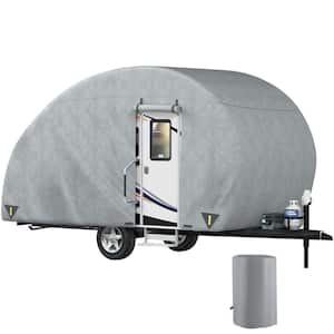 Teardrop Trailer Cover Fit for 18 ft. to 20 ft. Trailers Upgraded Camper Cover UV-proof Waterproof Travel Trailer Cover