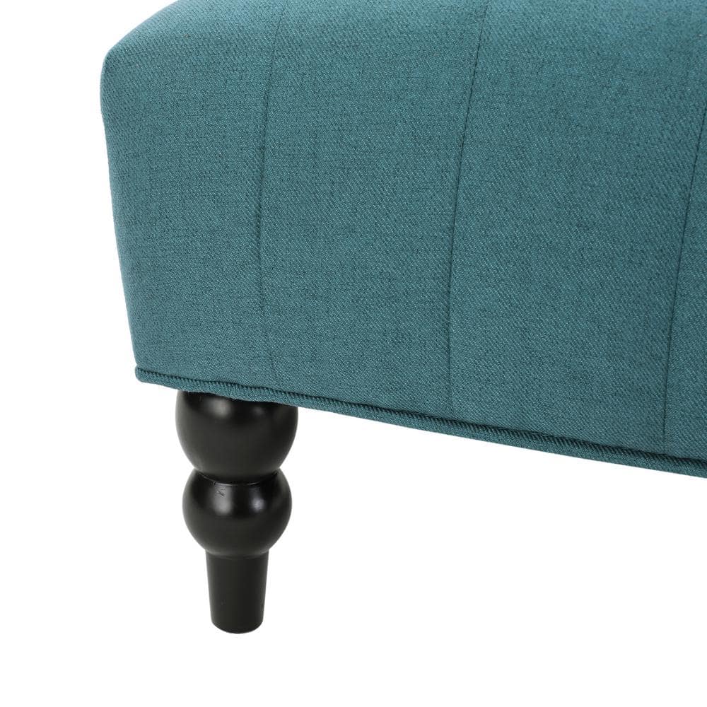 Handcrafted Dark Teal High Back Wood Accent Chair