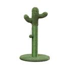 27.60 in. H Lovely Cactus Pet Cats Scratching Posts and Trees with Interactive Ball in Green