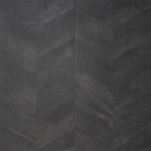 Montgomery Chevron Black 24 in. x 48 in. Matte Porcelain Floor and Wall Tile (15.49 sq. ft./Case)