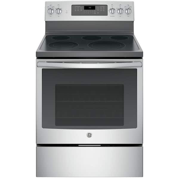 GE 5.3 cu. ft. Electric Range with Self-Cleaning Convection Oven in Stainless Steel