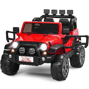 13 in. 12-Volt Red Jeep Car Powered Ride-On with Remote Control