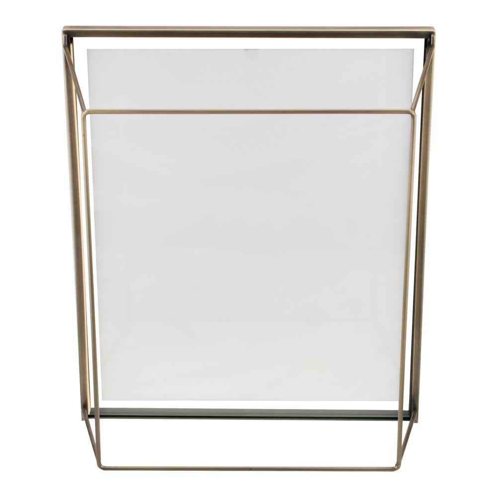 Antique Brass 8x10 Metal Floating Photo Frame
