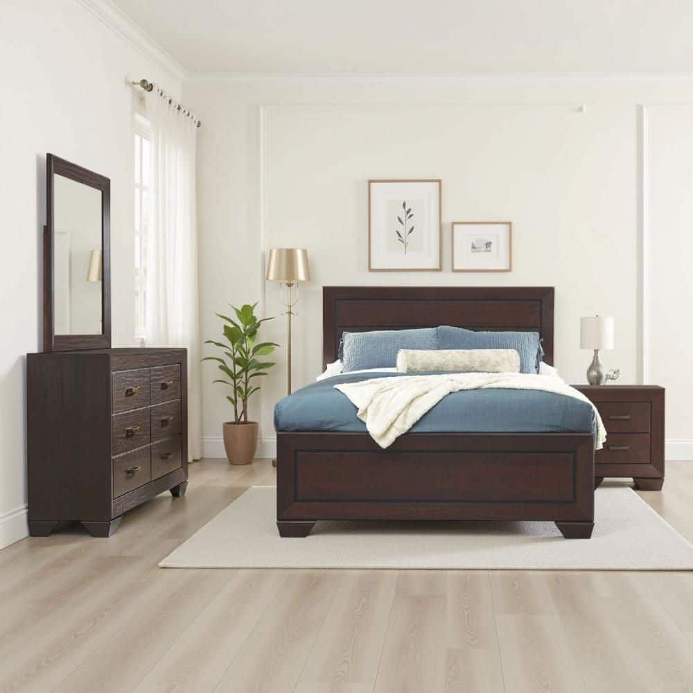 Bello 4-Piece Dark Cocoa Brown Wood Queen Size Bedroom Set price history on PriceWatchPro