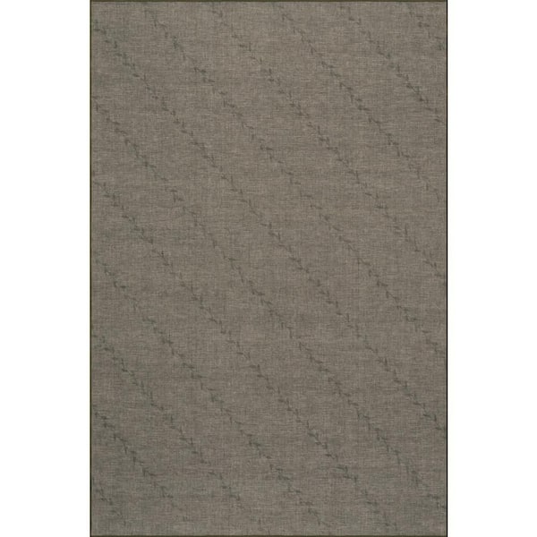 Nate Berkus x Rugs Ivy Soft Floral Washable Charcoal 8 ft. x 10 ft. Indoor Area Rug