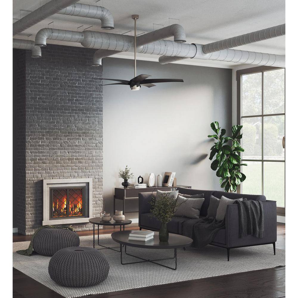 Insigna 72" Brushed Nickel Ceiling Fan with LED Light and Remote
