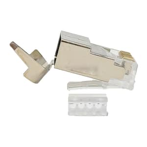 CAT 7/6A/6 Metal Shielded (FTP) RJ45 Connectors rated for stranded & solid cables (40-Pack)