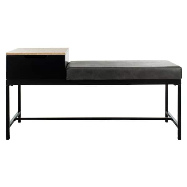 SAFAVIEH Maruka Gray Storage Entryway Bench