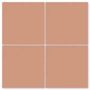 Solid Square Terracotta / Matte 8 in. x 8 in. Cement Handmade Floor and Wall Tile (Box of 8 / 3.45 sq. ft.)