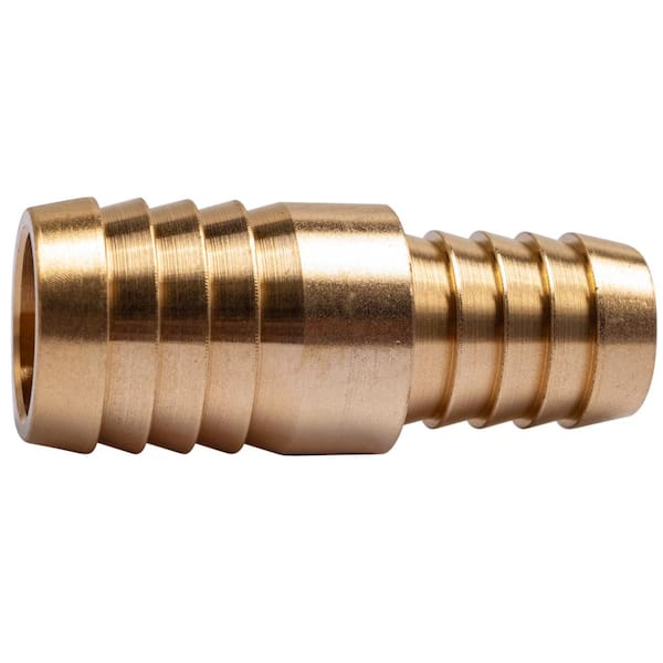 LTWFITTING 1/2 in. x 5/8 in. I.D. Brass Hose Barb Reducer Splicer Fittings (5-Pack)