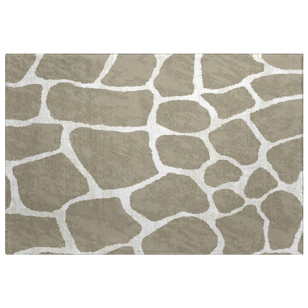 Dream Shag Premium Machine Washable Abstract ADS45 Taupe 2 ft. x 3 ft. Accent Rug price history on PriceWatchPro