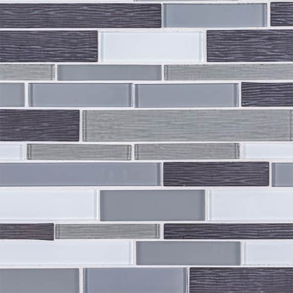 Jeffrey Court New Moon Blue 11.875 in. x 11.625 in. Interlocking Glossy Glass Mosaic Tile (14.38 Sq. ft./Case)