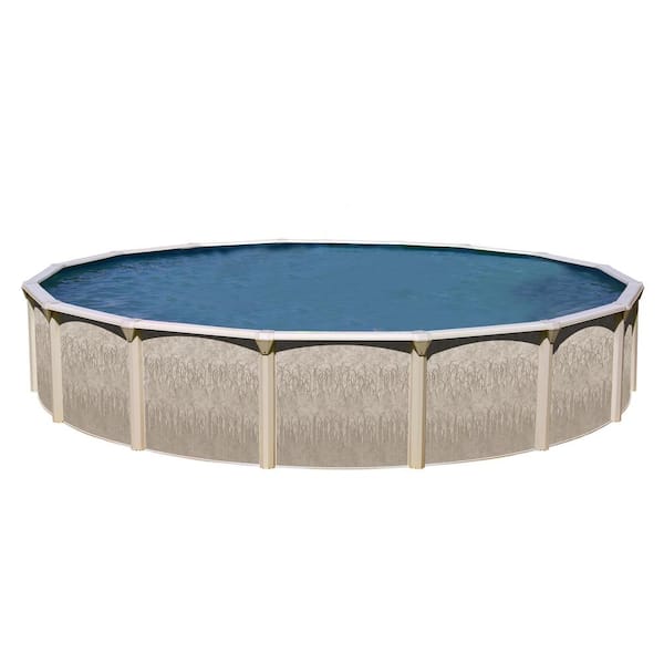 Galveston Galveston 18 ft. Round x 48 in. Deep Hard Sided Above Ground Pool Package