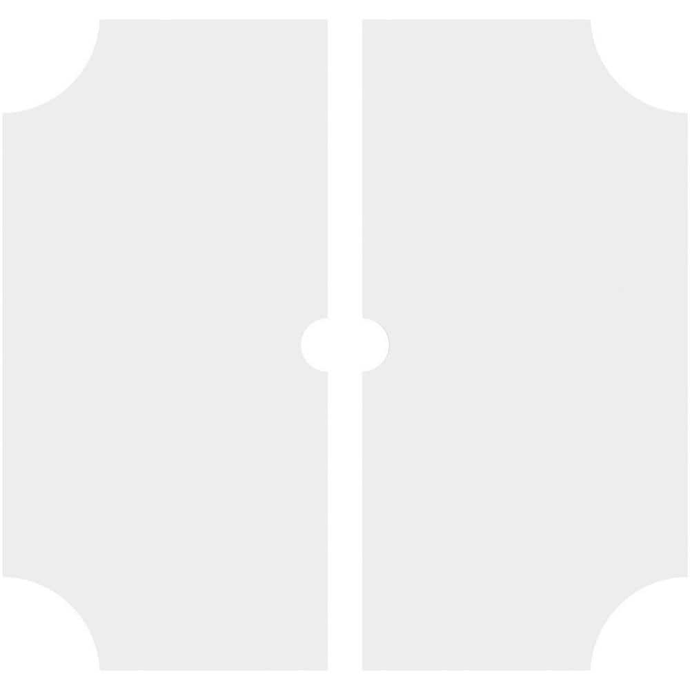 Locke White PVC Contemporary Ceiling Medallion, 12" Diameter