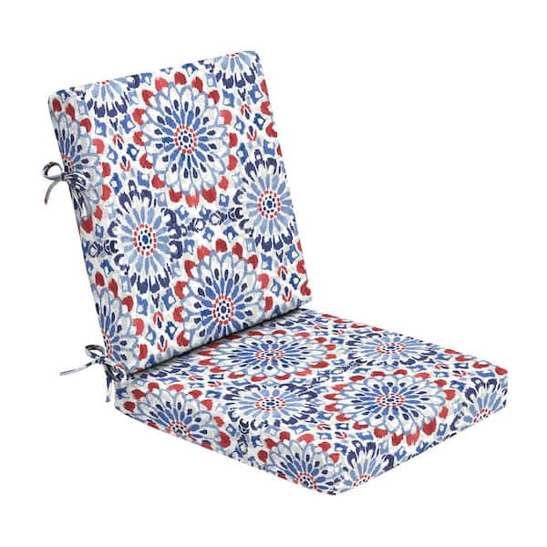 ARDEN Foam Outdoor Dining Chair Cushion 20 x 20 Made with ProFoam Rain-Proof Fade Resistant Clark Blue