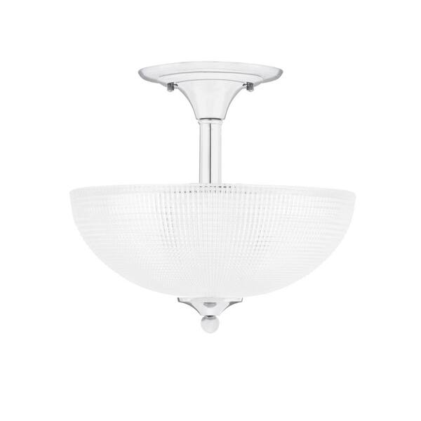 Foucasal Semi Flush Mount Ceiling Light 3-Light Chrome Flush India