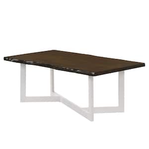 Bayly 48 in. Oak/White Large Rectangle Wood Coffee Table