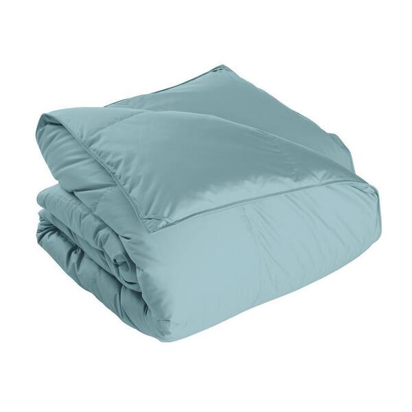 The Company Store Alberta Extra Warmth Cloud Blue Queen Euro Down Comforter